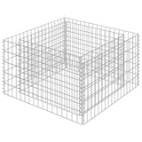 Vidaxl Gabion -Pflanzer erhöht 90 x 90 x 50 cm verzinkter Stahl