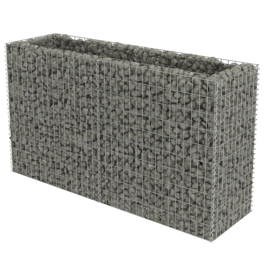 Vidaxl Gabion Planter hævet 180x50x100 cm galvaniseret stål