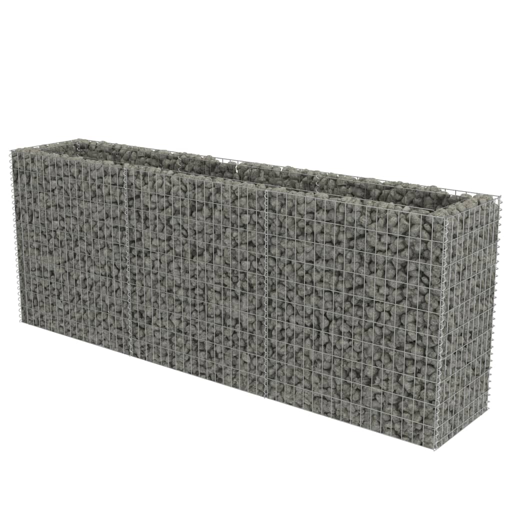 Plantador de Gabion Vidaxl elevado 270x50x100 cm de acero galvanizado