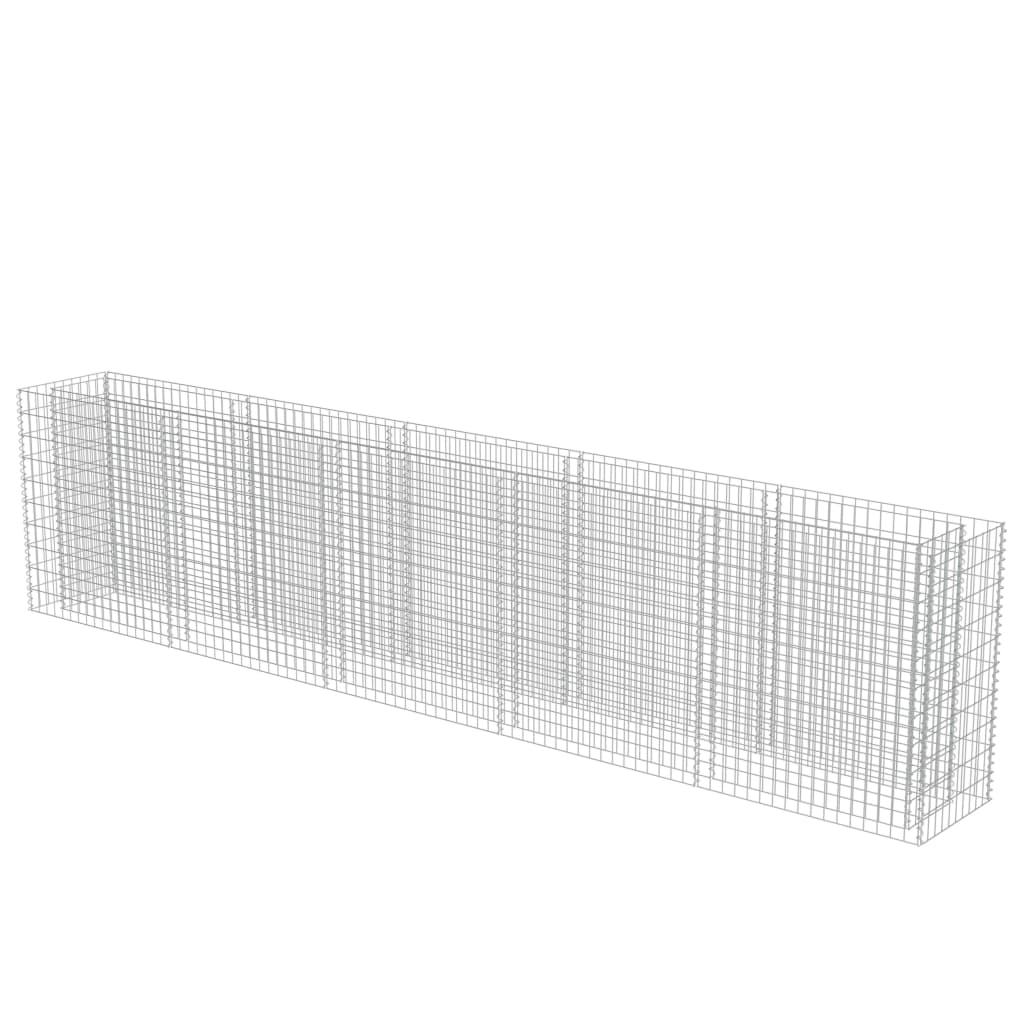 Vidaxl Gabion Planter Insented 450x50x100 cm galvaniseret stål