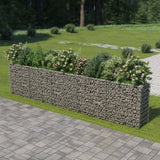 Vidaxl Gabion Planter Insented 450x50x100 cm galvaniseret stål