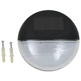 Vidaxl LED -Wandlampen Solar Round Black 12 Sts