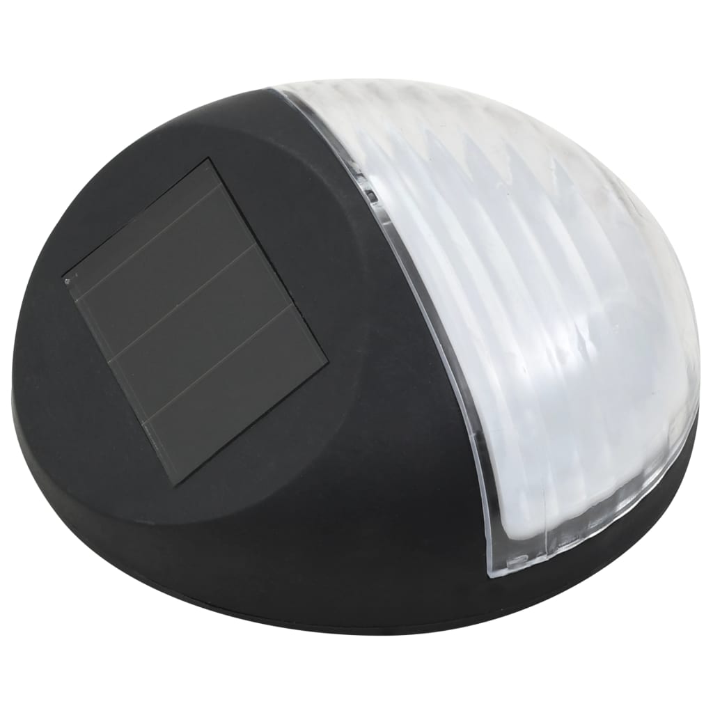 Vidaxl LED -Wandlampen Solar Round Black 12 Sts