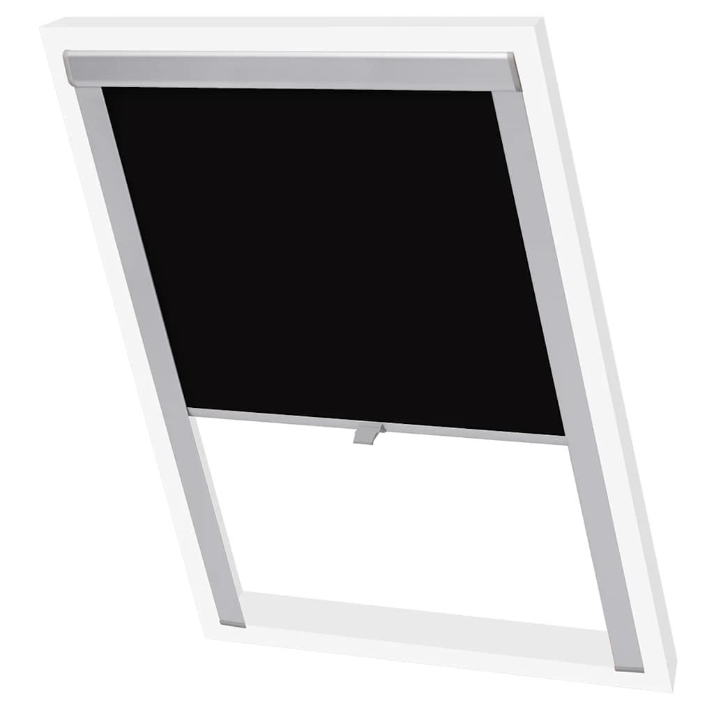 Vidaxl Roller Blind Blackout Black UK08