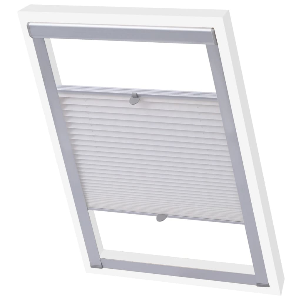 VidaXL Roller blind pleated White SK08