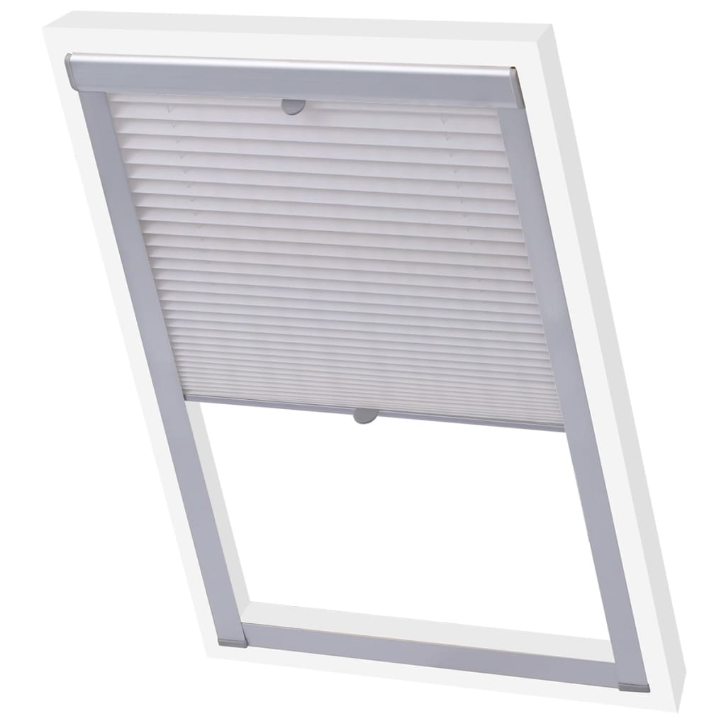 VidaXL Roller blind pleated White SK08