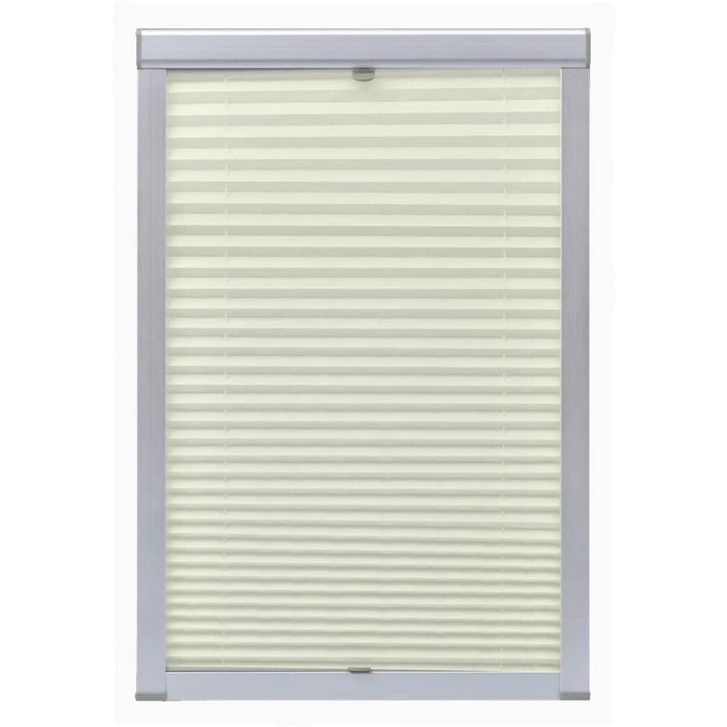 Vidaxl Roller blind pleated Cream MK08