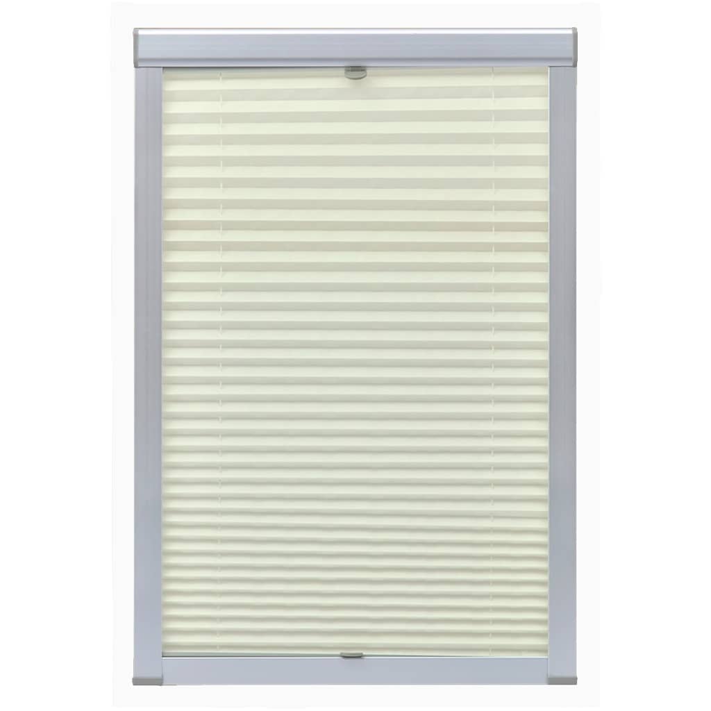 Vidaxl Roller Blind Pleated Cream PK06