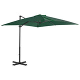Vidaxl -schwimmendes Parasol mit Aluminiumpol 250x250 cm Grün