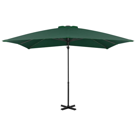 Vidaxl -schwimmendes Parasol mit Aluminiumpol 250x250 cm Grün