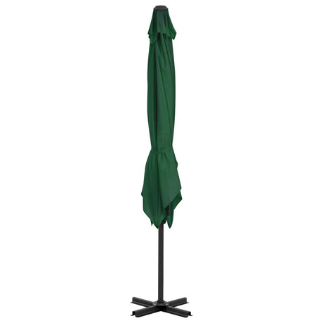 Vidaxl -schwimmendes Parasol mit Aluminiumpol 250x250 cm Grün