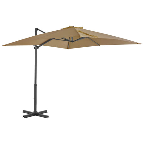 Vidaxl -schwimmendes Parasol mit Aluminiumpol 250x250 cm Taupe