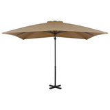 Vidaxl -schwimmendes Parasol mit Aluminiumpol 250x250 cm Taupe