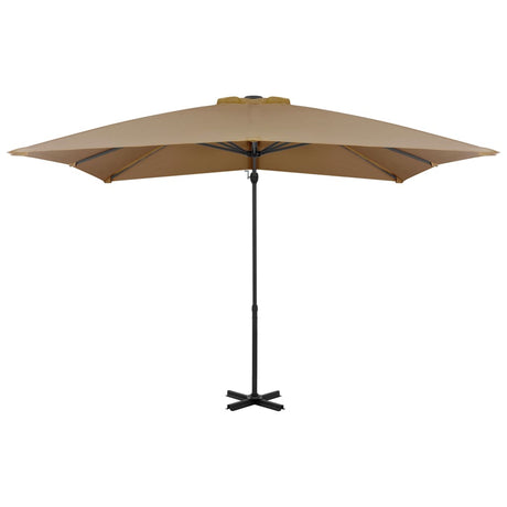 Vidaxl -schwimmendes Parasol mit Aluminiumpol 250x250 cm Taupe