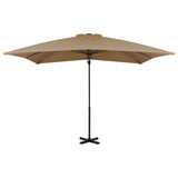 Vidaxl Floating Parasol s hliníkovým pólem 250x250 cm taupe