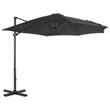 Vidaxl flytende parasol med aluminiumstang 300 cm Antracitt -farget