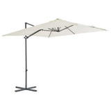 Vidaxl -schwimmender Parasol mit Stahlstangen 250 x 25 cm Sand -Gelened