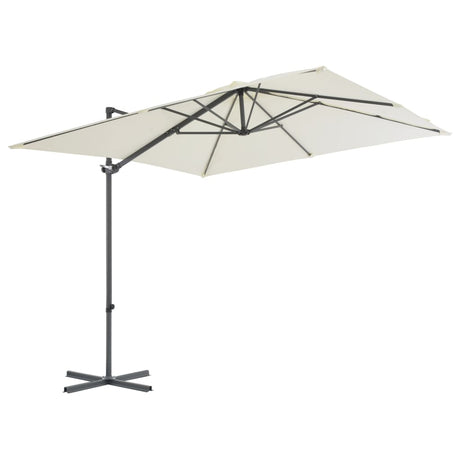 Vidaxl pływający parasol ze stalowym biegunem 250x250 cm kolorowo -piaskowym