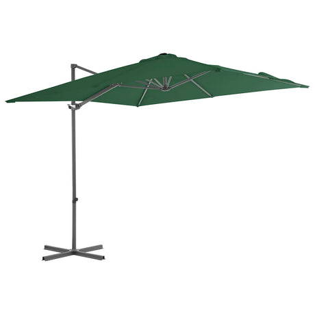 Vidaxl -schwimmendes Parasol mit Stahlpol 250x250 cm Grün