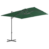 Vidaxl pływający parasol ze stalowym biegunem 250x250 cm zielonym