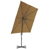 Vidaxl -schwimmender Parasol mit Stahlpol 250x250 cm Taupe