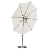 Vidaxl -schwimmendem Parasol mit Stahlpol 300 cm sandgeläutet