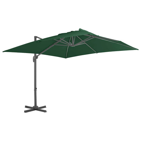 Vidaxl -schwimmendes Parasol mit Aluminiumpol 400x300 cm Grün