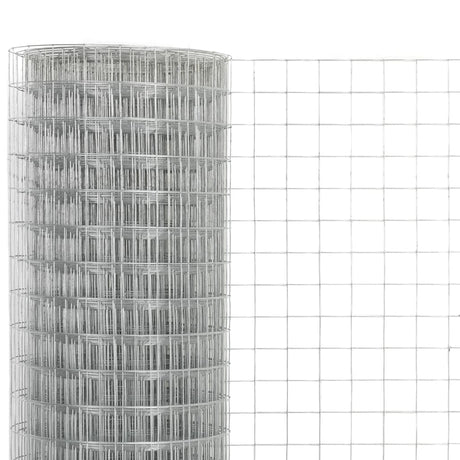 Vidaxl -Hühnerdraht 25x0,5 M verzinkte Stahl Silberfarbe