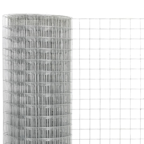 Vidaxl -Hühnerdraht 25x1,5 m verzinkter Stahl silberfarben