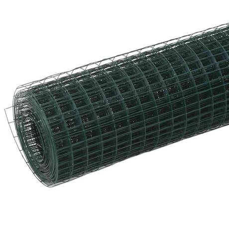 VidaXL Hühnerdraht 10x0,5 m Stahl mit PVC-Beschichtung grün
