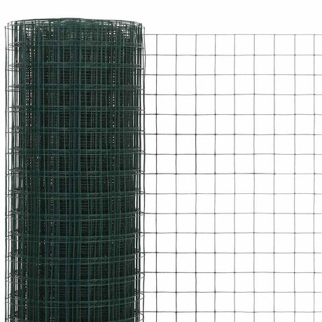 VidaXL Hühnerdraht 10x0,5 m Stahl mit PVC-Beschichtung grün