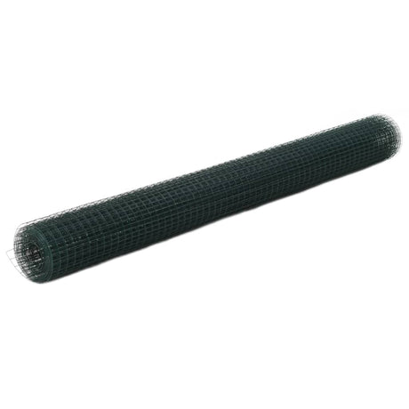 Vidaxl -Hühnerdraht 25x1,5 m Stahl mit PVC -Beschichtung grün