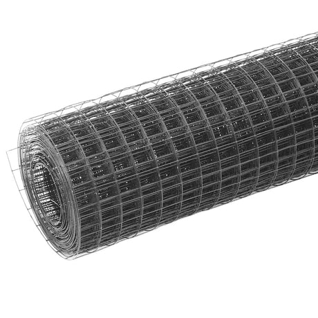 Vidaxl -Hühnerdraht 10x0,5 m Stahl mit PVC -Beschichtung grau
