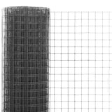 Vidaxl -Hühnerdraht 25x0,5 m Stahl mit PVC -Beschichtung grau