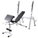 VidaXL Training Bank with weight rack and dumbbell set 60.5 kg