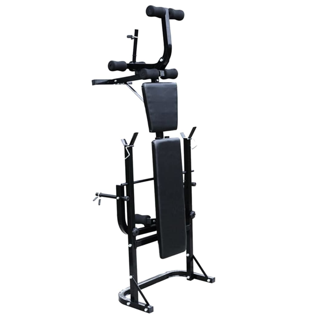 VidaXL Weightsbank with weight rack and dumbbell set 30.5 kg