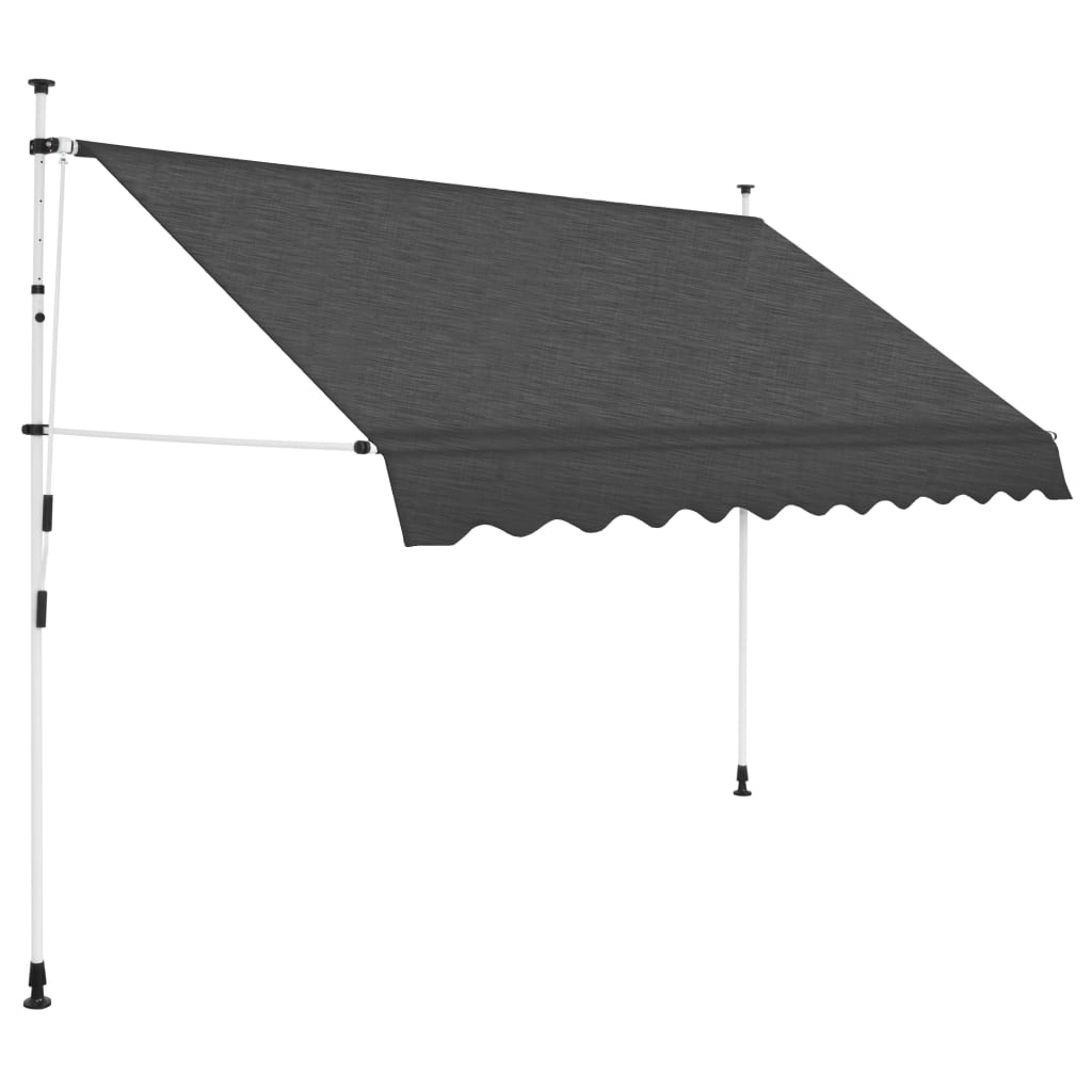 Vidaxl Luifel manually extendable 300 cm anthracite