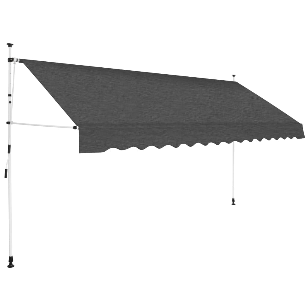 Vidaxl Luifel antracite da 400 cm estensibile manualmente