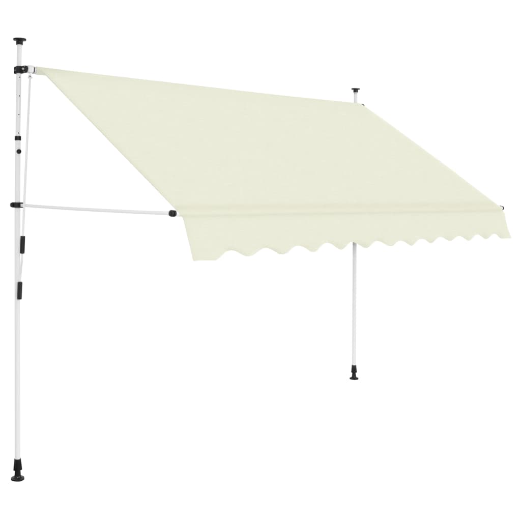 Vidaxl luifel manuell léisst 250 cm Crème verlängeren