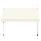 Vidaxl Luifel erstreckt sich manuell 350 cm Creme