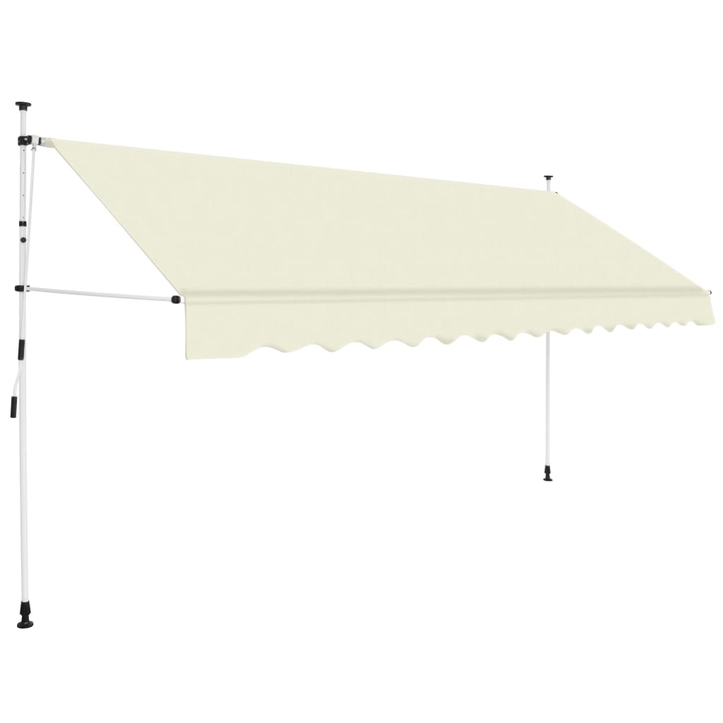 Vidaxl luifel manuell 400 cm Crème verlängert