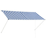 Vidaxl luifel ausziehbar 250x150 cm blau und weiß