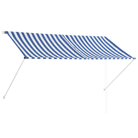 Vidaxl luifel ausziehbar 250x150 cm blau und weiß