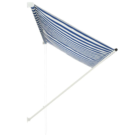 Vidaxl luifel ausziehbar 250x150 cm blau und weiß