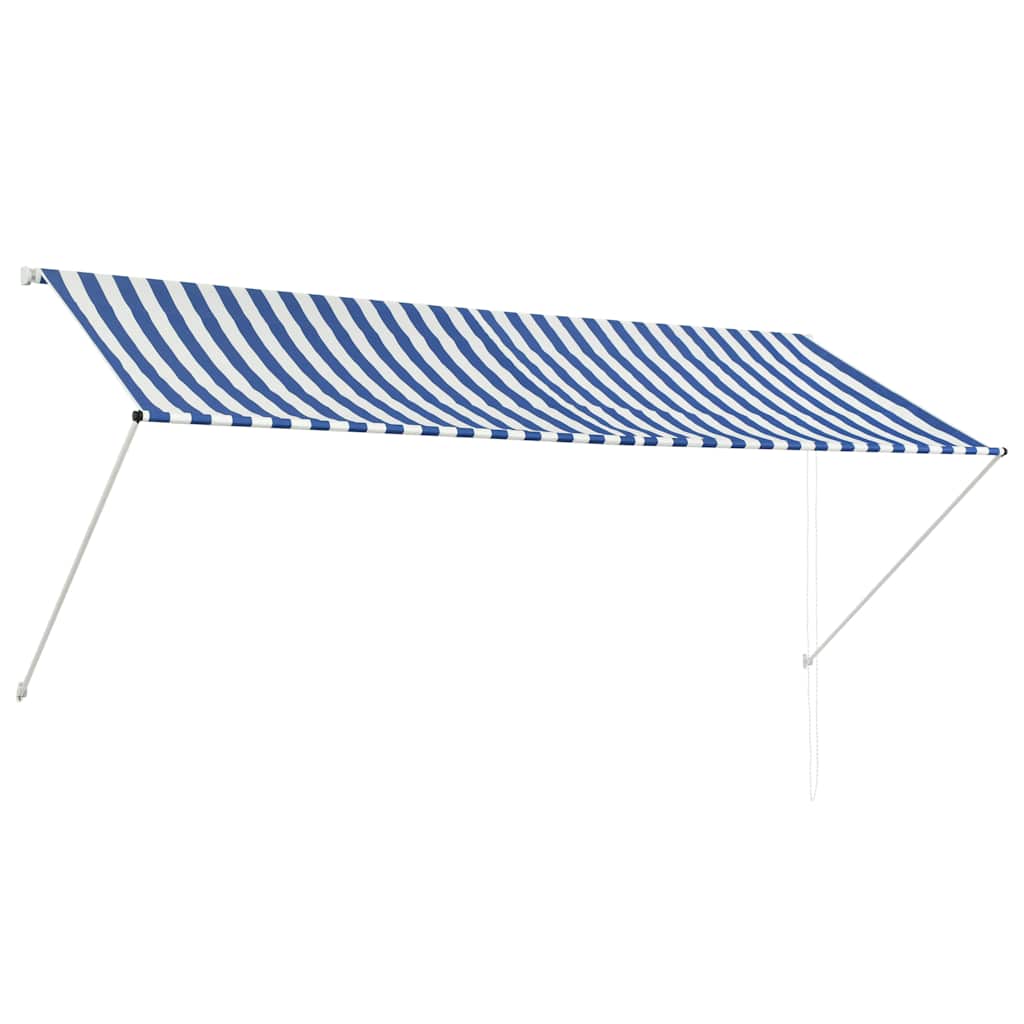 Vidaxl luifel ausziehbar 300x150 cm blau und weiß