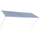 Vidaxl luifel ausziehbar 300x150 cm blau und weiß