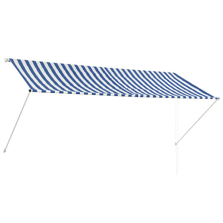 Vidaxl luifel ausziehbar 300x150 cm blau und weiß