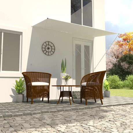 Vidaxl Luifel erstreckt sich 250 x 15 cm Creme