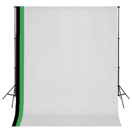 Vidaxl Photo Studio -Set mit 3 Baumwollhintergrund und Rahmen 3x3 m