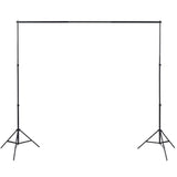 Vidaxl Photo Studio Set med 3 bomuldsbaggrund og ramme 3x5 m